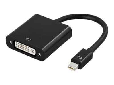 DELTACO - DisplayPort-adapter - enkeltlenke - Mini DisplayPort (hann) til DVI-I (hunn) - svart