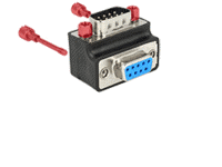Delock - Seriell adapter - DB-9 (hona) till DB-9 (hane) - 90° kontakt, tumskruvar - svart