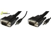 MicroConnect - VGA-kabel - HD-15 (VGA), minijakk (hann) til HD-15 (VGA), minijakk (hann) - 5 m - tommelskruer