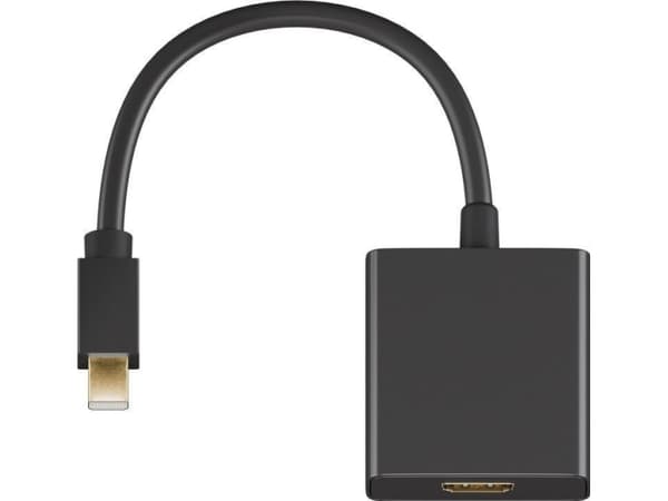 MicroConnect - Adapterkabel - Mini DisplayPort hane till HDMI hona - 15 cm - svart - passiv, stöd för 4K