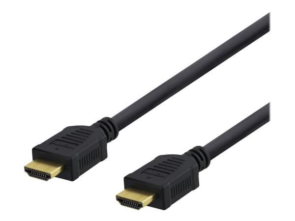 DELTACO HDMI-1015D - HDMI-kabel med Ethernet - HDMI hann til HDMI hann - 1.5 m - svart - 4K-støtte