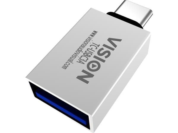 Vision - USB-adapter - 24 pin USB-C (hann) til USB-type A (hunn) - USB 3.1 Gen 2 - hvit