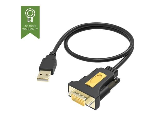 Vision USB to Serial Adaptor - Seriell adapter - USB - RS-232 - svart