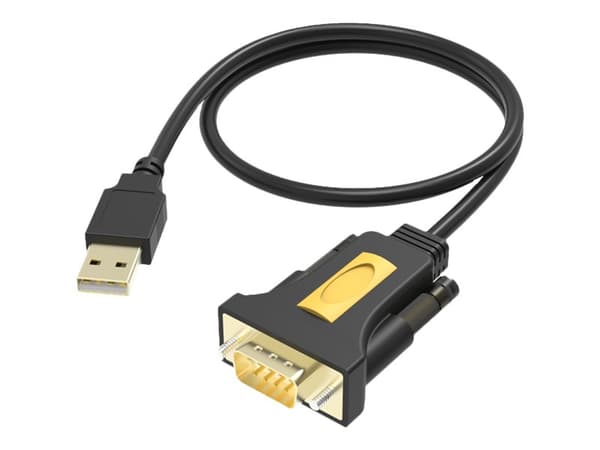 Vision USB to Serial Adaptor - Seriell adapter - USB - RS-232 - svart
