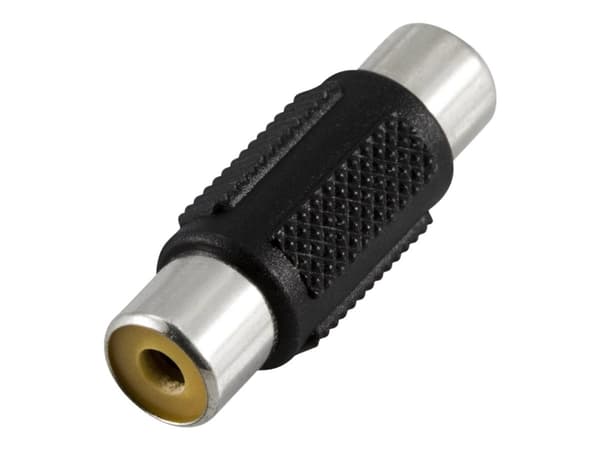 DELTACO - Video/audio-adapter - RCA hunn til RCA hunn - svart