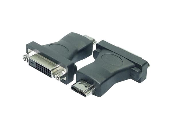 LogiLink HDMI to DVI Adapter, HDMI 19-pin female, DVI-D (24+1) male, Sort