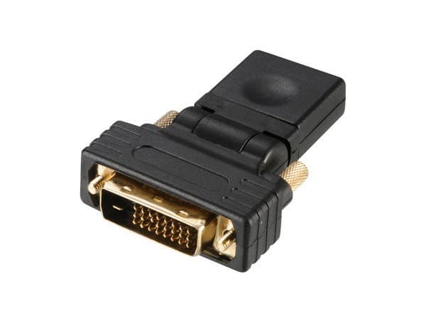 Akasa - Video adapter - HDMI hunn dreining til DVI-D hann dreining - svart - tommelskruer