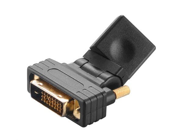 Akasa - Video adapter - HDMI hunn dreining til DVI-D hann dreining - svart - tommelskruer