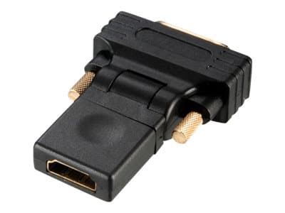 Akasa - Video adapter - HDMI hunn dreining til DVI-D hann dreining - svart - tommelskruer