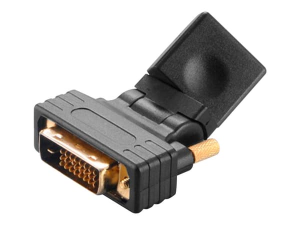 Akasa - Video adapter - HDMI hunn dreining til DVI-D hann dreining - svart - tommelskruer