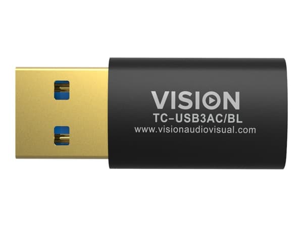Vision Professional - USB-adapter - USB-type A (hann) til 24 pin USB-C (hunn) - USB 3.0 - svart