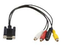 MicroConnect - Kabel for VGA / S-Video / sammensatt - HD-15 (VGA) (hann) til 4-pins mini-DIN, RCA (hunn) - 30 cm