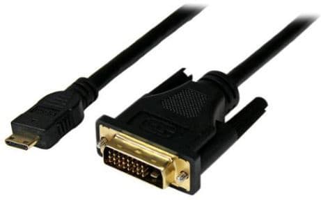 MicroConnect - Adapterkabel - 19 pin mini HDMI Type C hann til DVI-D hann - 1 m - svart - tommelskruer