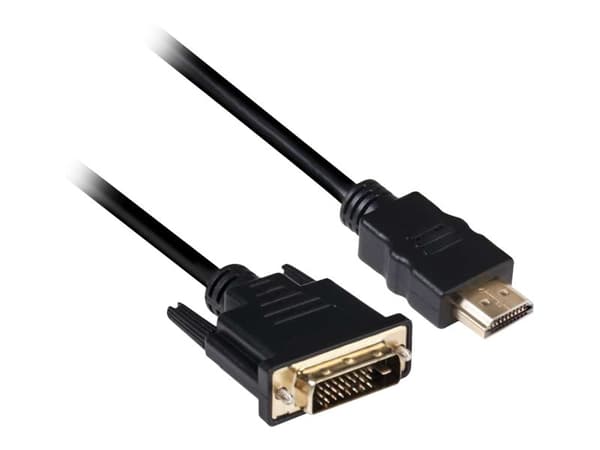 Club 3D CAC-1210 - Adapterkabel - dobbeltlenke - DVI-D hann til HDMI hann - 2 m - 4K-støtte