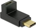 Miniatyrbild 3 av 4: DeLOCK - USB-adapter - USB-C (han) til USB-C (hun) opvinklet - USB 3.1 Gen 2 - sort