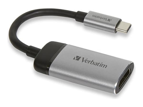Verbatim - Videokort - 24 pin USB-C hane till HDMI hona - 10 cm - stöd för 4K