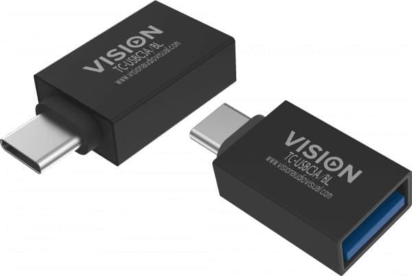 Vision Professional - USB-adapter - 24 pin USB-C (hane) till USB typ A (hona) - USB 3.0 - svart