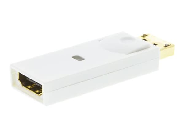 DELTACO - Videoadapter - DisplayPort hane till HDMI hona - vit