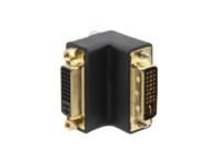 Kramer - DVI-adapter - dobbeltlenke - DVI-I (hann) til DVI-I (hunn) - høyrevinklet kontakt