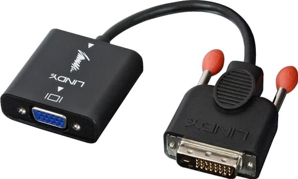 Lindy 38189, 0,1 m, DVI-D, VGA (D-Sub), Hankjønn, Hunkjønn, Rett