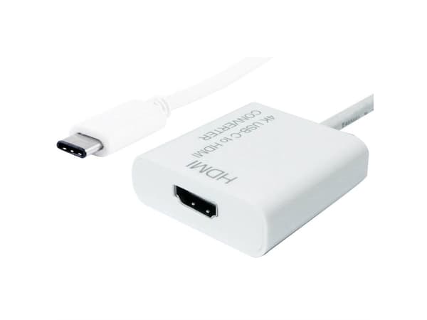 Value USB 3.1 - HDMI, 0,1 m, USB Type-C, HDMI, Hankjønn, Hunkjønn, Hvit