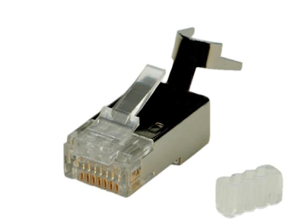 ROLINE Cat.6 Modular Plug, shielded, for Solid Wire 10 pcs., Gjennomsiktig