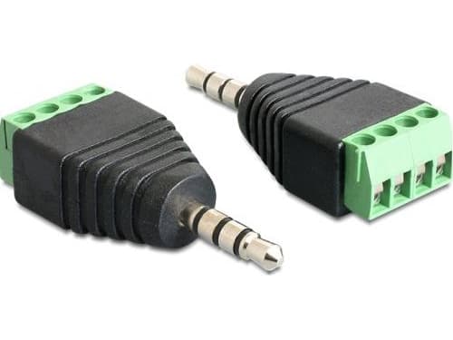 Delock - Audio-adapter - mini-phone stereo 3.5 mm hane till 4 stifts terminalblock hane
