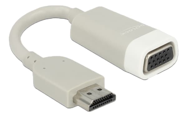 Delock - Video adapter - HD-15 (VGA) hunn til HDMI hann - hvit