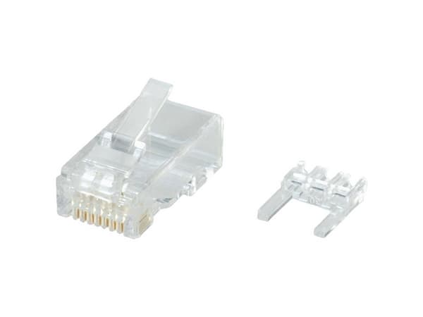 ROLINE Cat.6 Modular Plug, unshielded, for Solid Wire 10 pcs., Gjennomsiktig