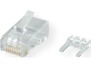 ROLINE Cat.6 Modular Plug, unshielded, for Solid Wire 10 pcs., Gjennomsiktig