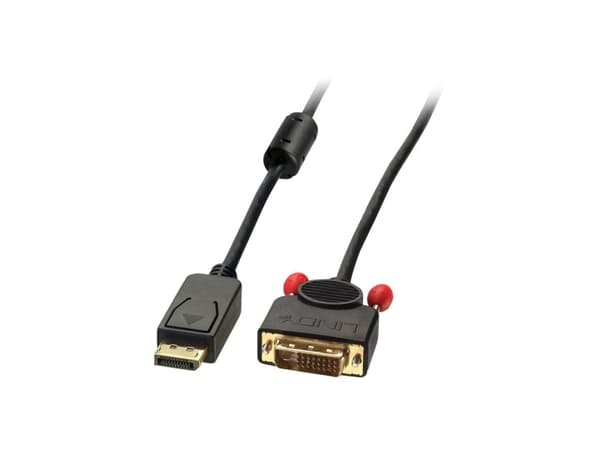 Lindy 41489 videokabelkobling 0,5 m DisplayPort DVI-D Sort