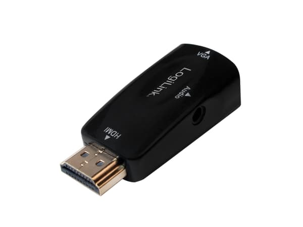 LogiLink CV0107, HDMI, VGA, Sort