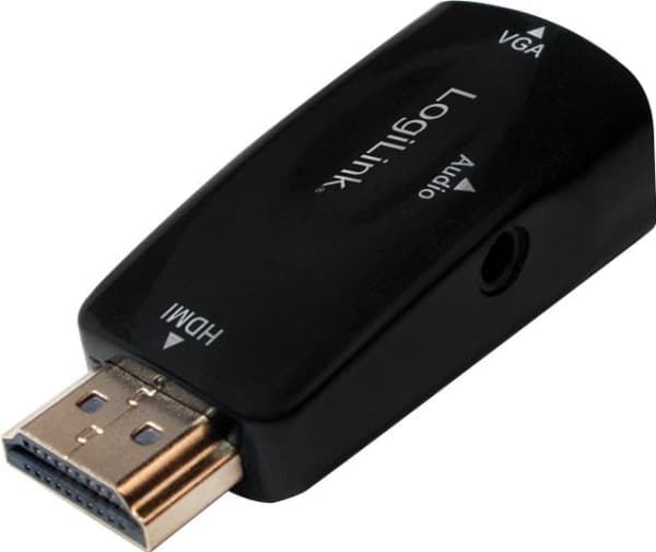 LogiLink CV0107, HDMI, VGA, Sort