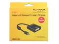 Miniatyrbild 3 av 5: Delock - Videokort - enkel länk - Mini DisplayPort (hane) till DVI-I (hona) - DisplayPort 1.2 - 20 cm - tumskruvar, stöd för 4K - svart