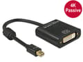 Miniatyrbild 5 av 5: Delock - Videokort - enkel länk - Mini DisplayPort (hane) till DVI-I (hona) - DisplayPort 1.2 - 20 cm - tumskruvar, stöd för 4K - svart