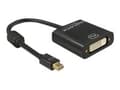 Miniatyrbild 1 av 5: Delock - Videokort - enkel länk - Mini DisplayPort (hane) till DVI-I (hona) - DisplayPort 1.2 - 20 cm - tumskruvar, stöd för 4K - svart