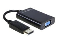 Delock Adapter Displayport male > VGA 15 pin female - DisplayPort-adapter - DisplayPort (hane) till HD-15 (VGA), mini-phone stereo 3.5 mm, Mikro-USB