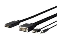 VivoLink Pro - HDMI-kabel - HDMI hann til USB, HD-15 (VGA), mini-phone stereo 3.5 mm hann - 3 m