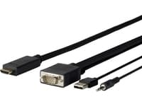 VivoLink Pro - HDMI-kabel - HDMI hann til USB, HD-15 (VGA), mini-phone stereo 3.5 mm hann - 3 m
