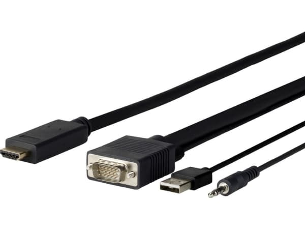 VivoLink Pro - HDMI-kabel - HDMI hann til USB, HD-15 (VGA), mini-phone stereo 3.5 mm hann - 3 m
