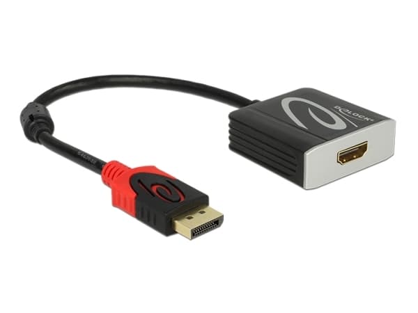 Delock Adapter Displayport 1.2 male > HDMI female 4K Active - Videokonverter - Parade PS176 - DisplayPort - HDMI - svart