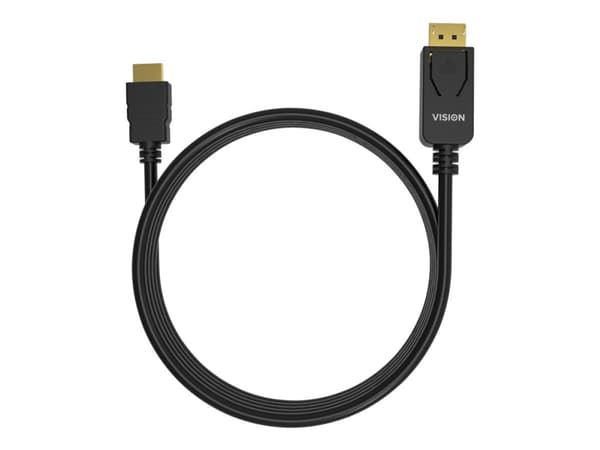 VISION Professional - Adapterkabel - DisplayPort hann til HDMI hann - 1 m - svart - 4K-støtte