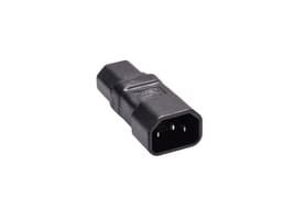 MicroConnect - Adapter för effektkontakt - IEC 60320 C14 till IEC 60320 C15 - 250 V - 15 A - svart
