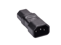MicroConnect - Adapter för effektkontakt - IEC 60320 C14 till IEC 60320 C15 - 250 V - 15 A - svart