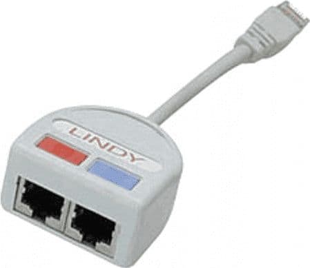 Lindy UTP Port Doubler, Grå, 10/100Base-T