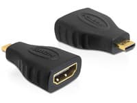Delock High Speed HDMI with Ethernet - HDMI-sovitin - mikro HDMI han til HDMI hun