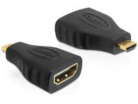 Delock High Speed HDMI with Ethernet - HDMI-sovitin - mikro HDMI han til HDMI hun