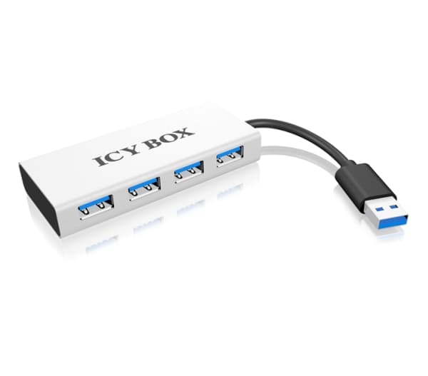 ICY BOX IB-AC6104 - Hubb - 4 x SuperSpeed USB 3.0 - skrivbordsmodell