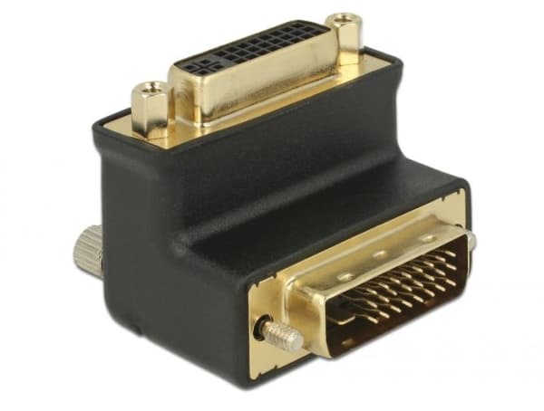 Delock - Videokort - DVI-D (hane) till DVI-I (hona) vinklad