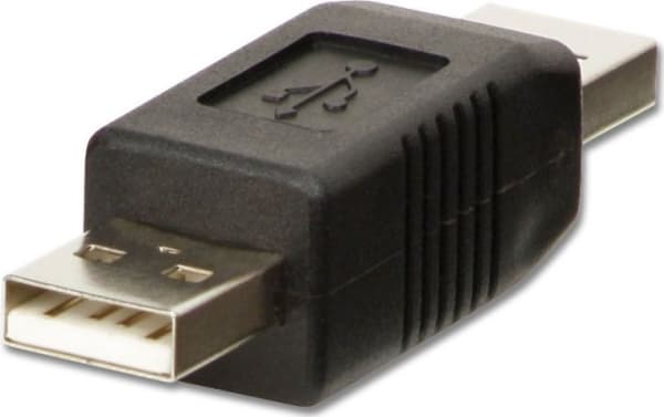 Lindy 71229 kabelomvandlare (hane/hona) USB A Svart